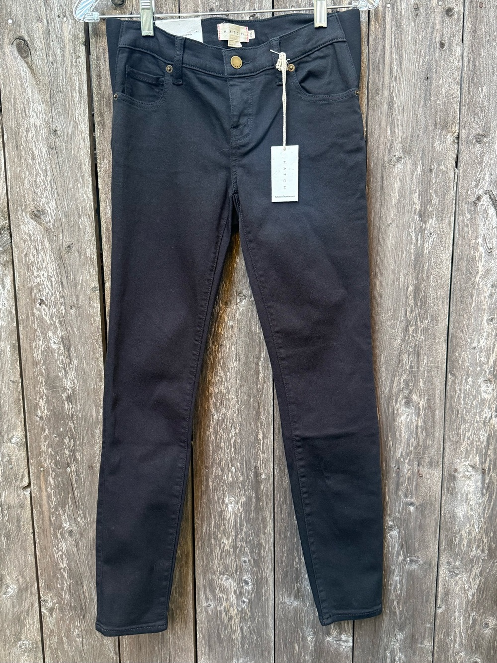 Hatch Black Under The Belly The Slim Maternity Jean Size 26 NWT - Picture 5 of 9